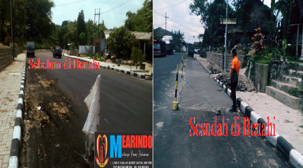 Sigap Kritikan Proyek Jalan Genengan Lembeyan Rusak Langsung Diperbaiki