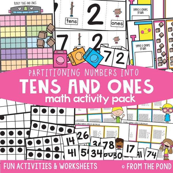 Place Value Partition Tens and Ones Activities