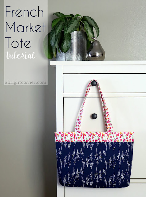 French Market Tote bag tutorial from Andy of A Bright Corner