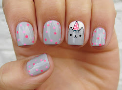 pusheen birthday nails happy