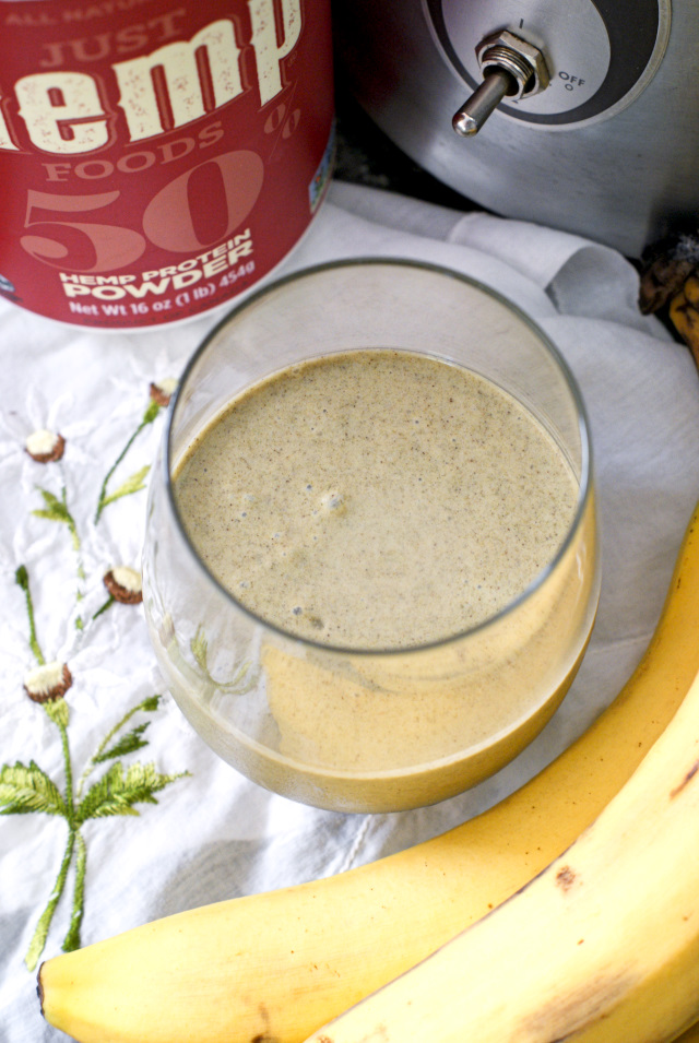 A Banana Hemp Protein Smoothie is my favorite post-workout treat!