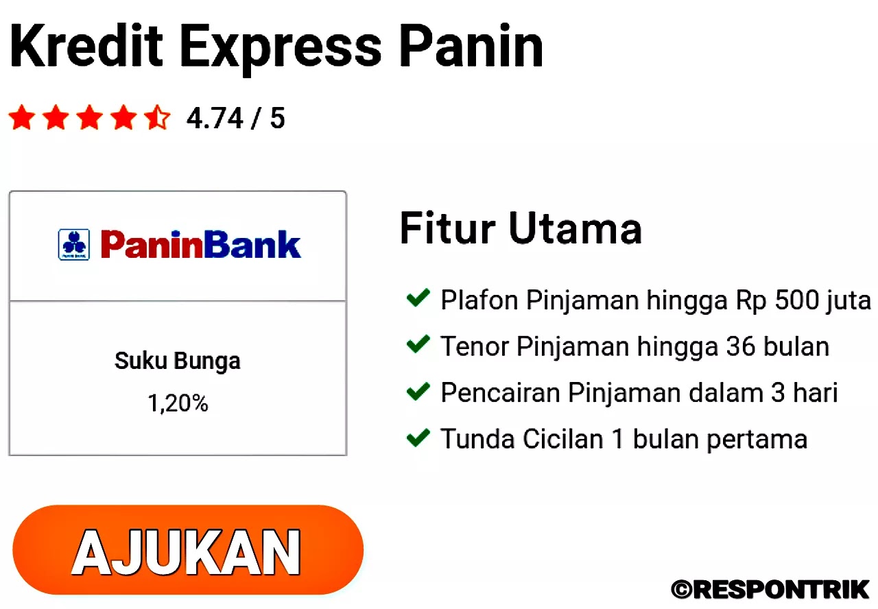 Kredit Pinjaman Express Panin Tanpa Agunan Keuntungan Syarat Pengajuan Suku Bunga Dan Simulasi Kredit