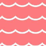 red white waves pattern