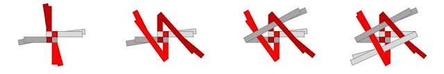 Spiral DIY dog toy weaving diagram