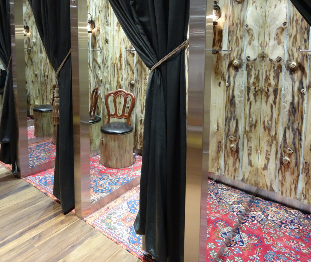 Change rooms at new Ted Baker store in Vancouver