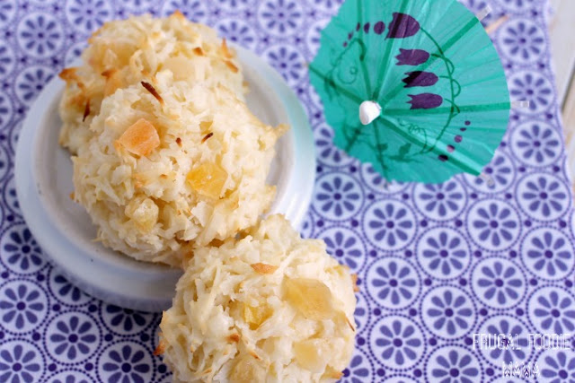 Baking up a batch of these moist & delicious Pina Colada Macaroons is a sure-fire way to cure a case of the beach blues.