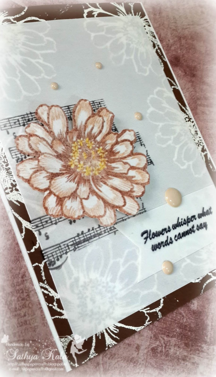 Paperie Expressions Vellum Floral card