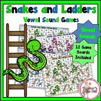 Snakes and Ladders Vowel Sounds Games
