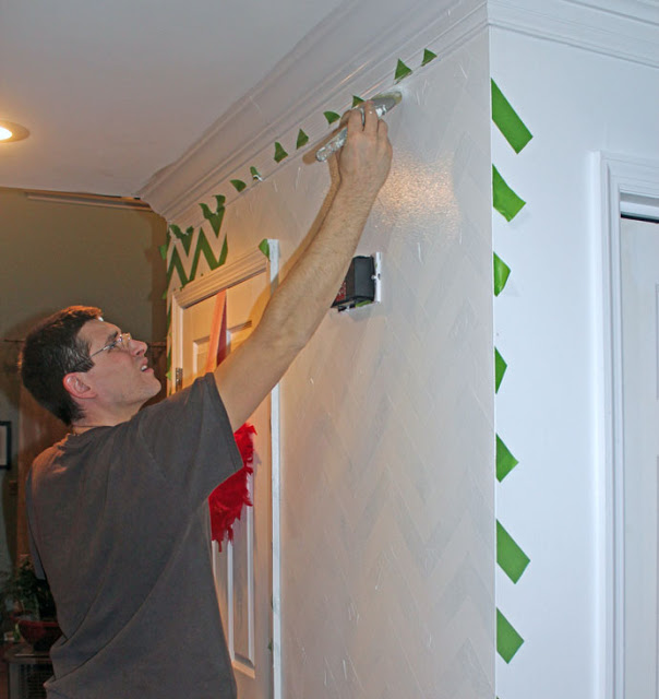 FabTwigs How To Paint Chevron Stripes on a Wall Inspirations and
