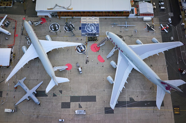 Bird Eye View A350 and A380