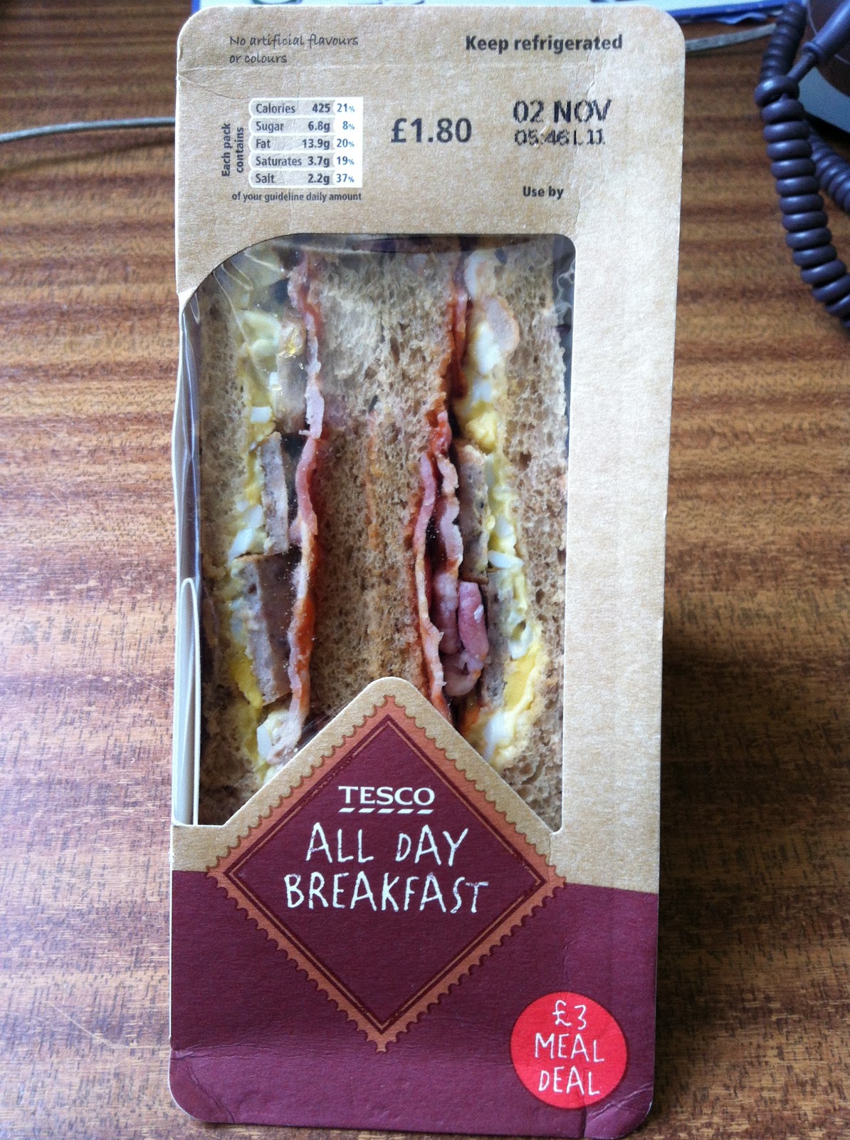 The Fry up Inspector Tesco All day breakfast sandwich