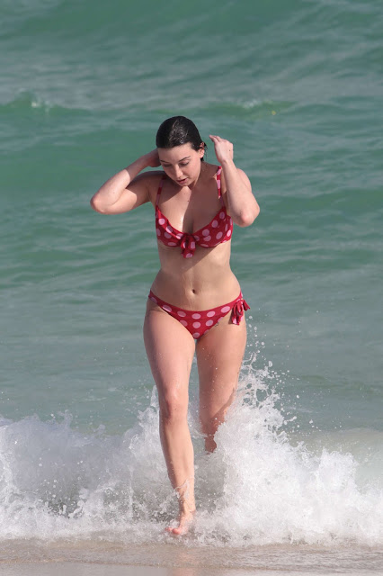 Daisy Lowe Bikini Pictures at Miami Beach.