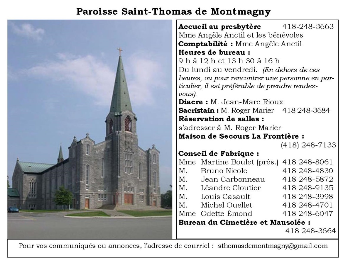 Paroisse Saint-Thomas de Montmagny