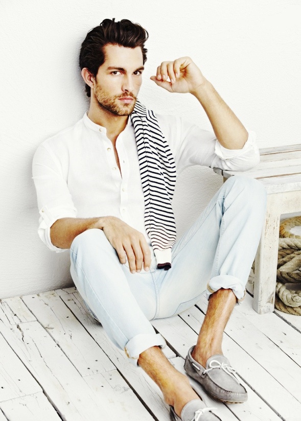 white shirt and light blue pant combination - Men's clothing colour ...