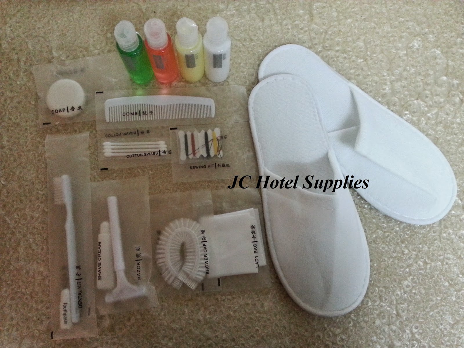 JC Hotel Supplies Hotel Amenities Set in PP packing..
