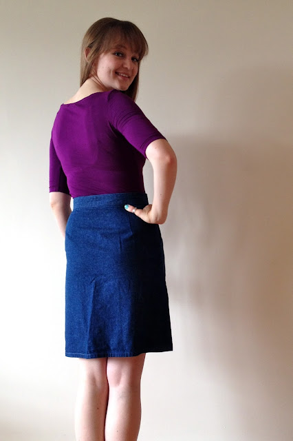 Diary of a Chain Stitcher: Bamboo Jersey Tilly & The Buttons Agnes Top & Denim McCalls 6696 Skirt