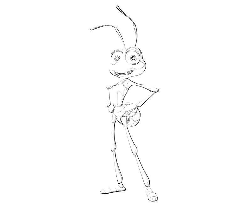 a bugs life characters coloring pages - photo #9