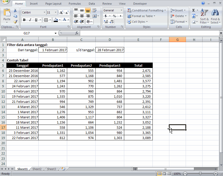 CARA FILTER EXCEL CARA FILTER EXCEL