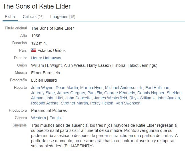 The sons of Katie Elder [western-1965] [1080p]