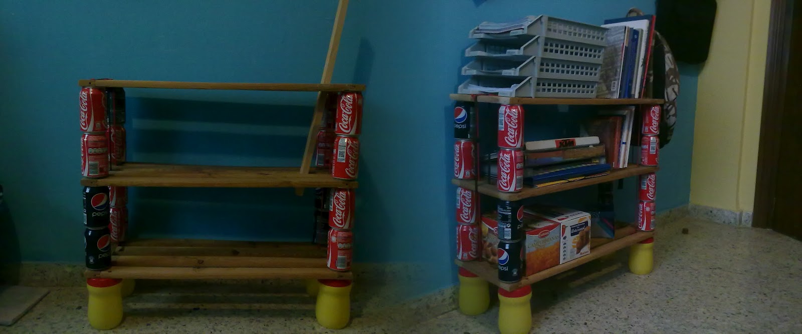 Más que basurilla: Latas, botes, una estantería vieja...y !orden¡