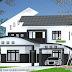 Wavy roof contemporary home plan