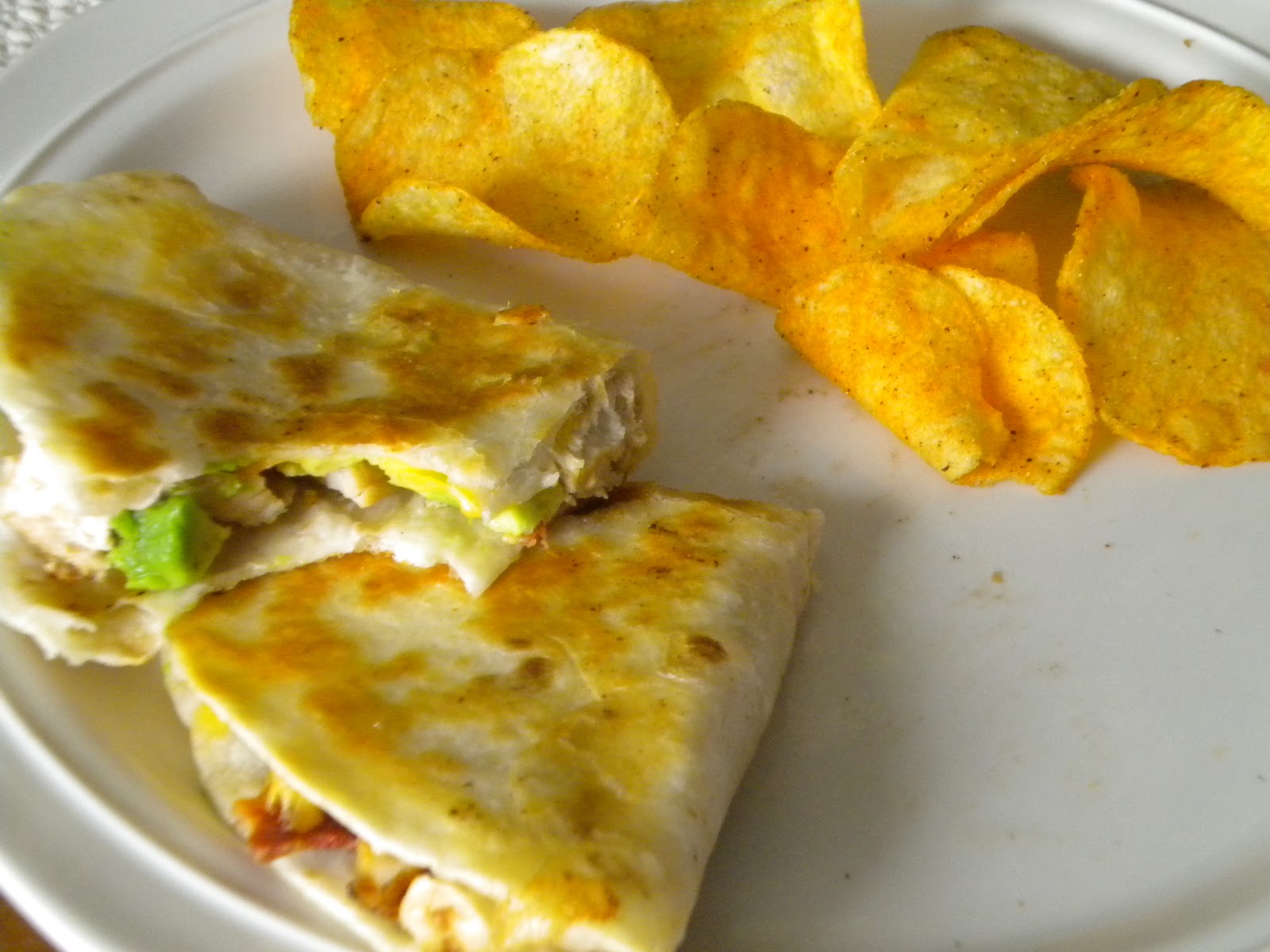 Simply Delicious Cheesy Chicken, Bacon and Avocado Quesadillas