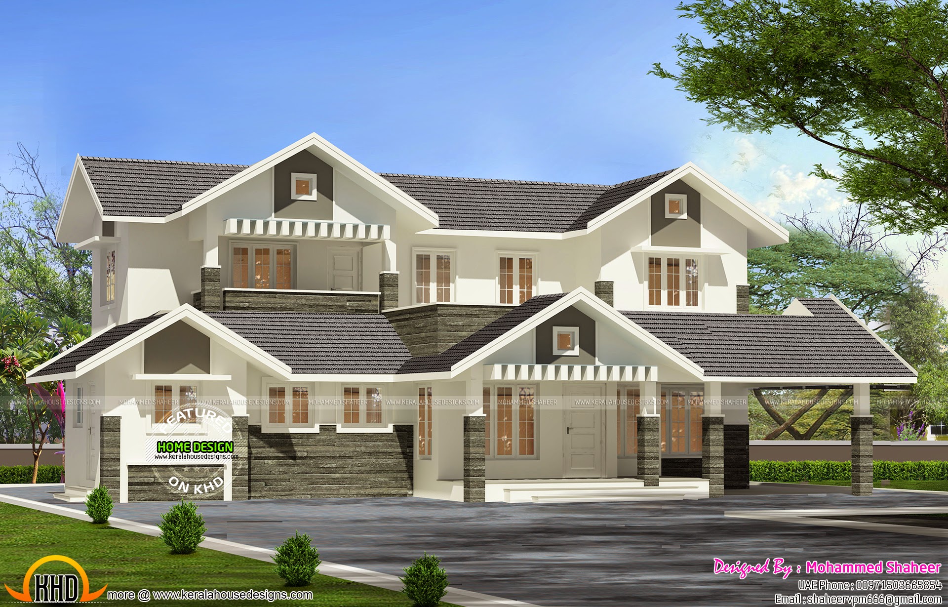 3000 sqft modern villa plan Kerala Home Design and Floor Plans 9K+ Dream Houses