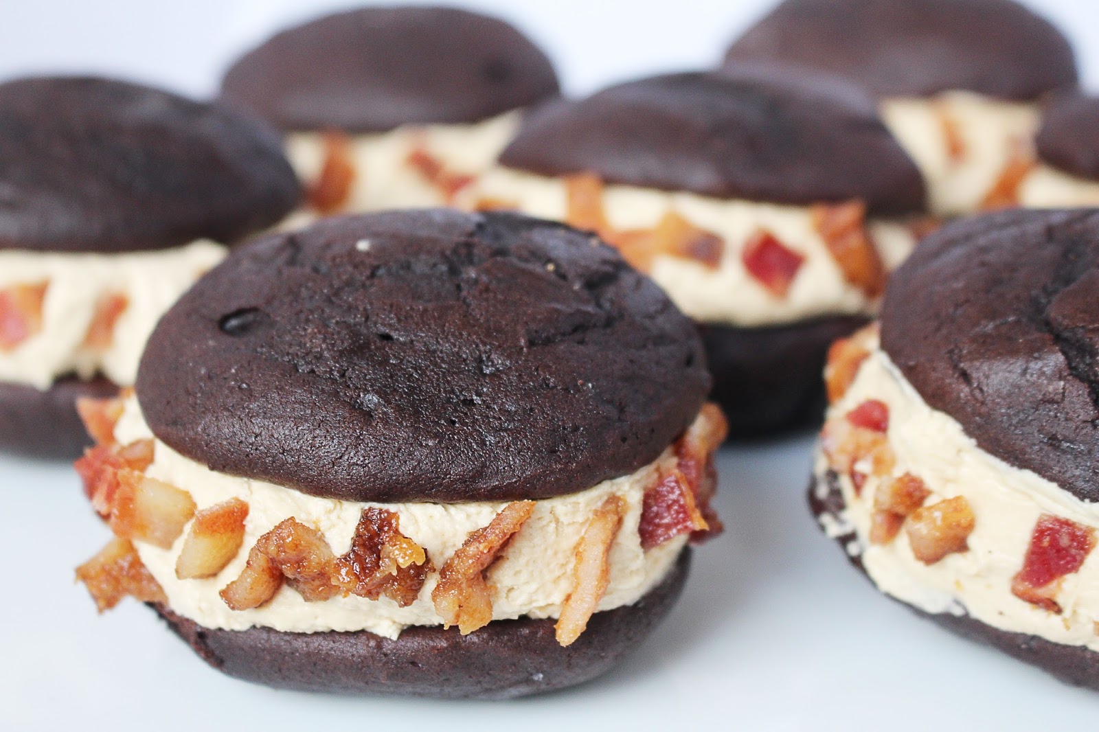 Kylee's Kitchen Chocolate peanut butter bacon whoopie pies