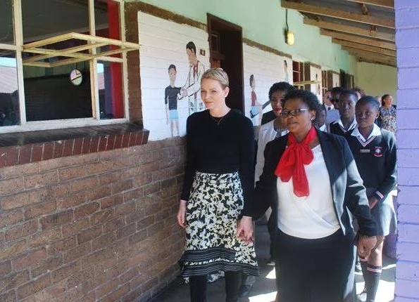 Princess Charlene of Monaco is currently in South Africa for a 5th day visit in connection with the South African Red Cross Society