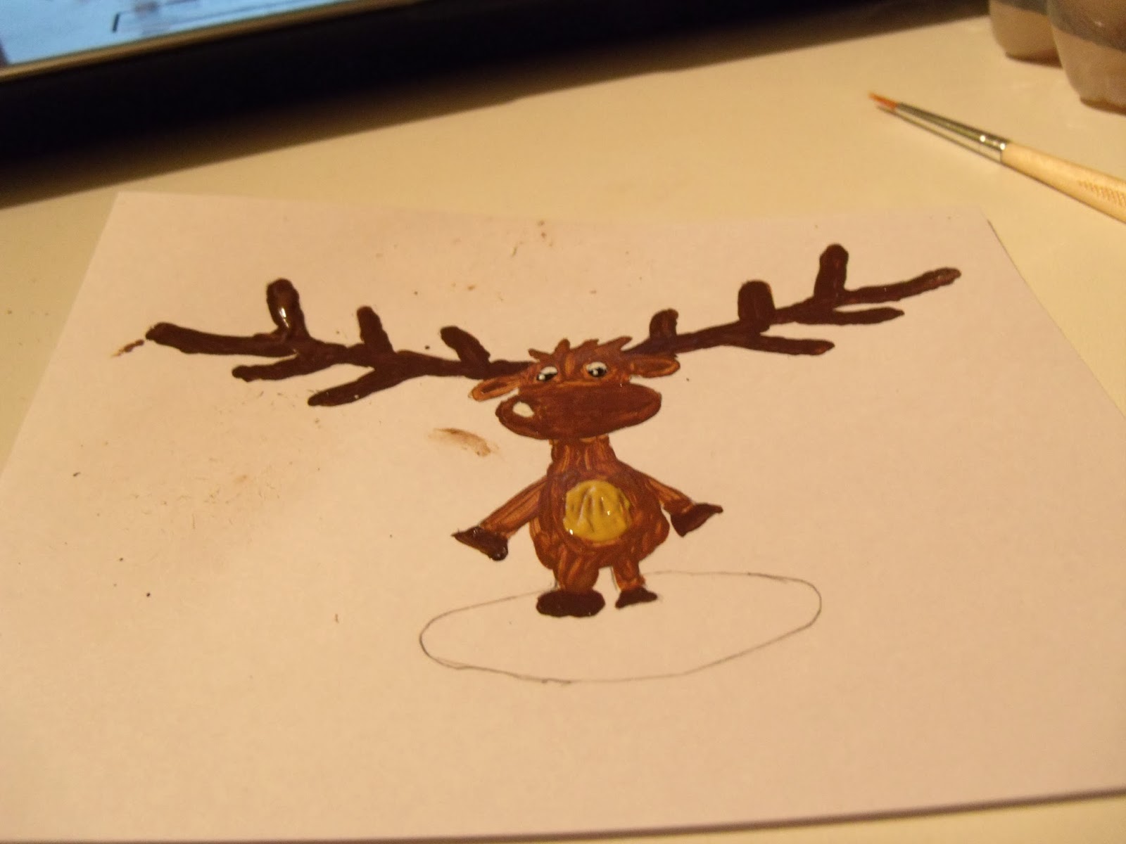 Katdis Crazy World: Weihnachtskarten mit Acrylfarben malen auch für Kinder