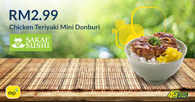 MyDigi App Reward Sakae Sushi Chicken Teriyaki Mini Donburi