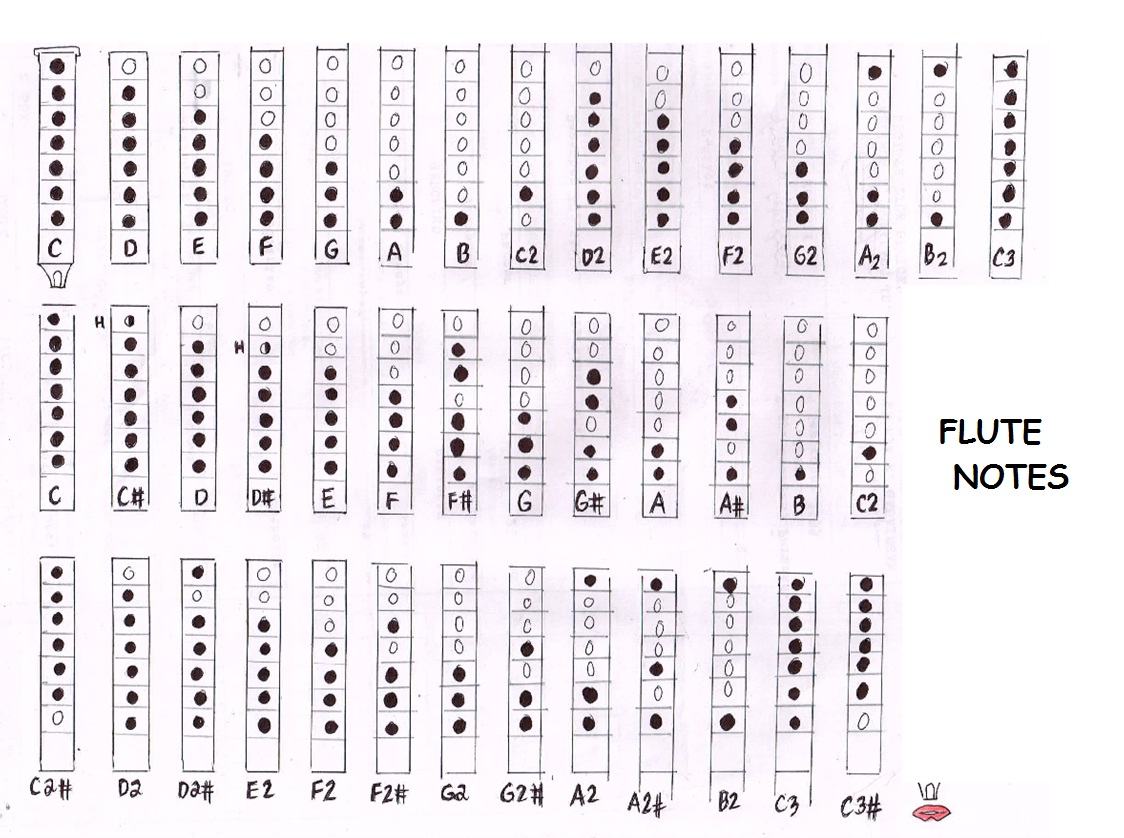 My blog!: FLUTE NOTES CHART