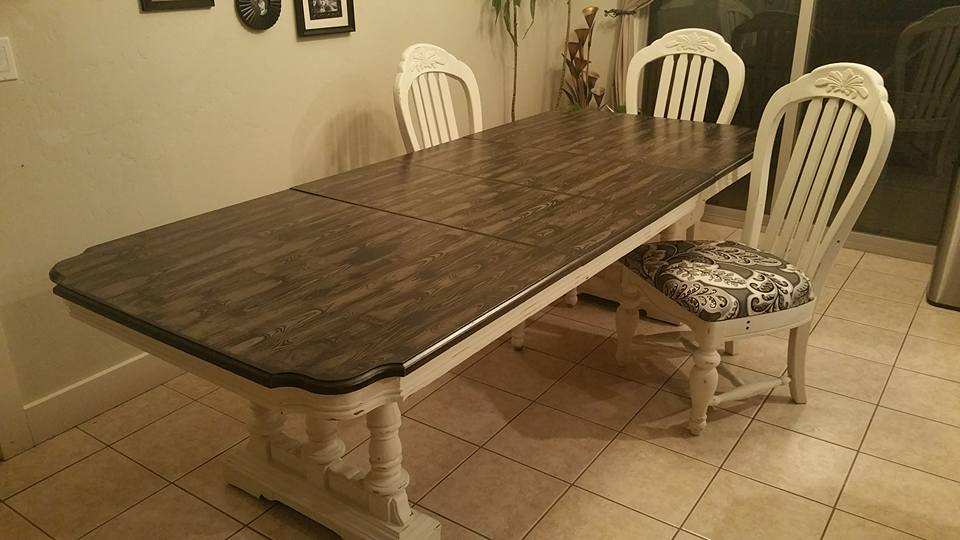 Simply Serendipity Kitchen Table Wood Grain Technique Creating a