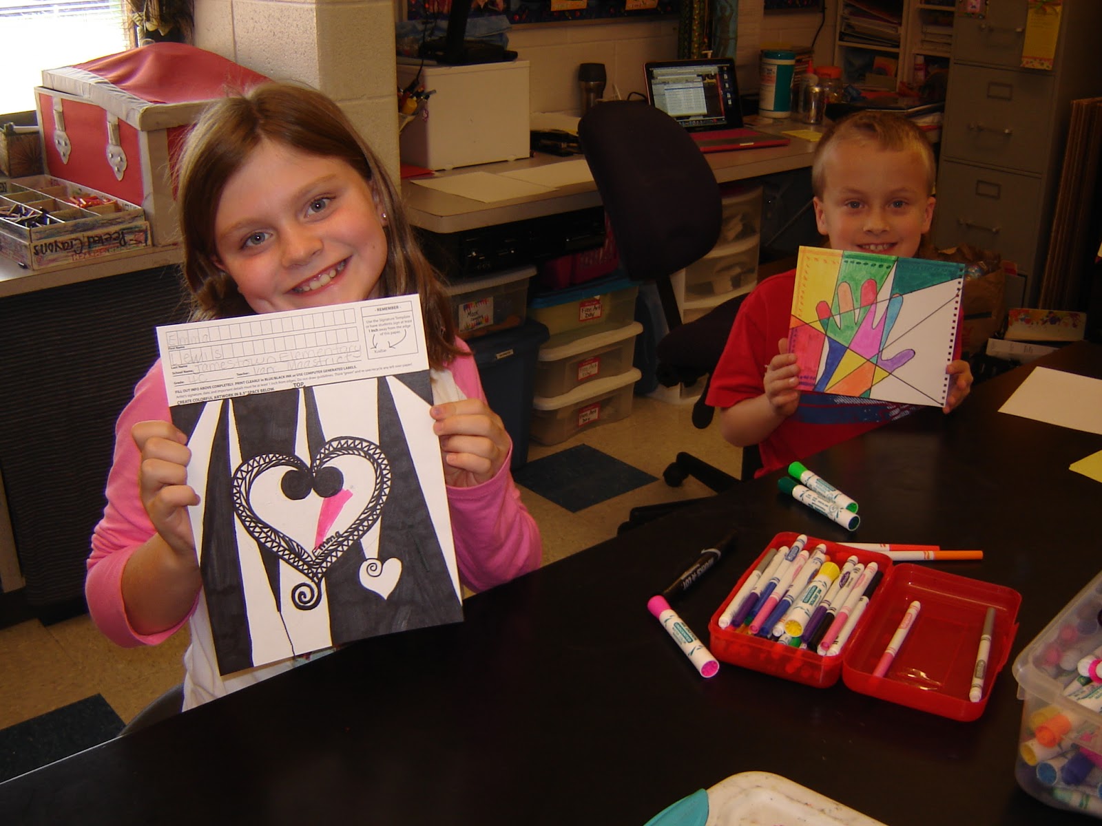 Jamestown Elementary Art Blog: 4th grade Square 1 Art!