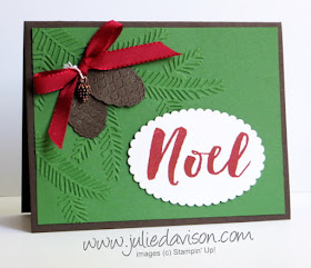 Stampin' Up! Christmas Pines Card + VIDEO with 18 Holiday Catalog Ideas #stampinup www.juliedavison.com