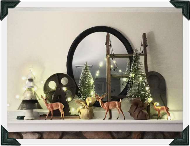 A Beautiful Christmas Mantel With My Favorite Things www.homeroad.net