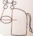 Teknik mudah menggambar kartun sapi dengan angka 4