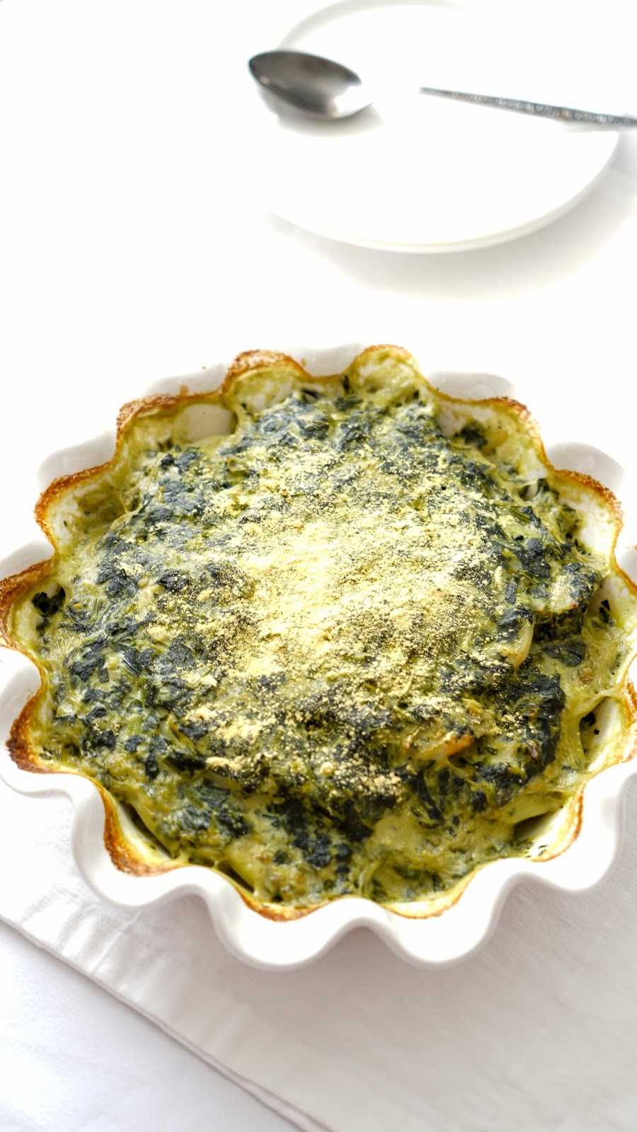 Potato and spinach casserole (vegan)