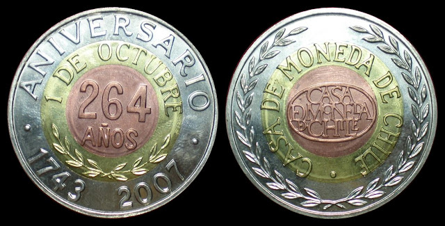Medalla Aniversario Casa de Moneda 264 años