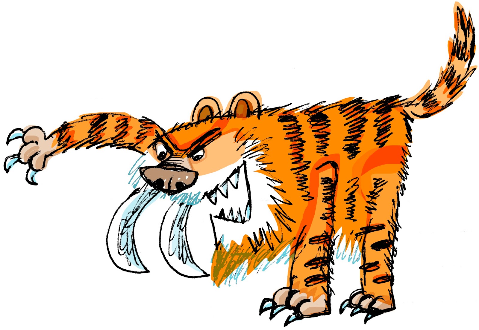 DaveSutton :: Art4Kids: Sabre Tooth Tiger