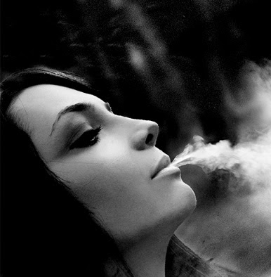 Superb model smoking