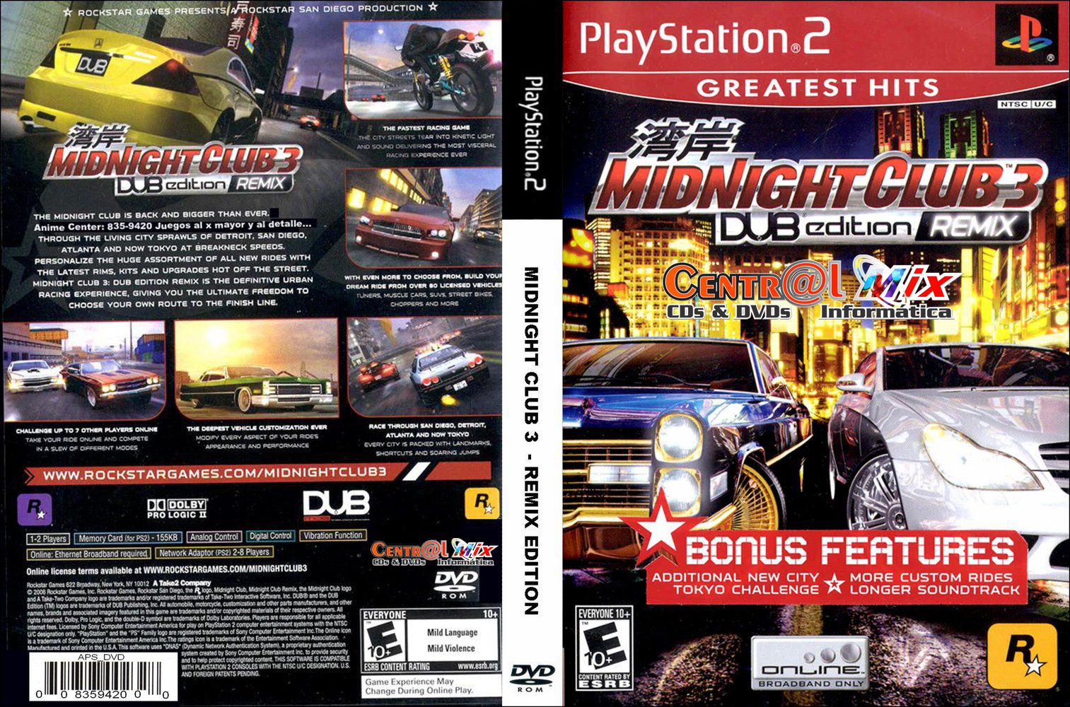 Midnight club 3 dub edition remix ps2 dvd5 iso - neloao