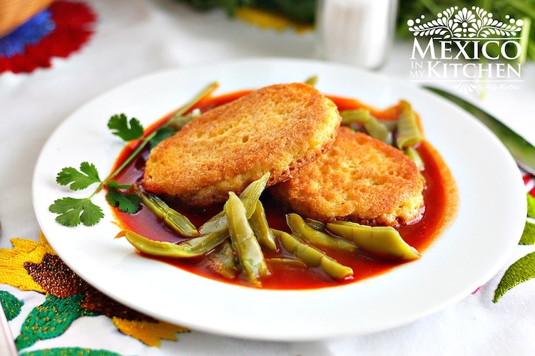 Dried Shrimp Patties in a Red Sauce with Cactus Traditional Homestyle