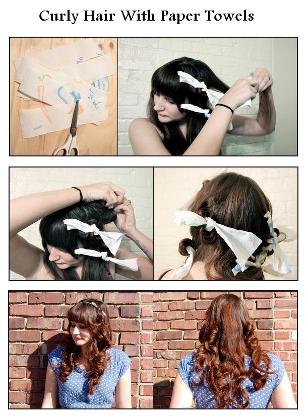 Hairstyle Tutorial Curly Hair With Paper Towels