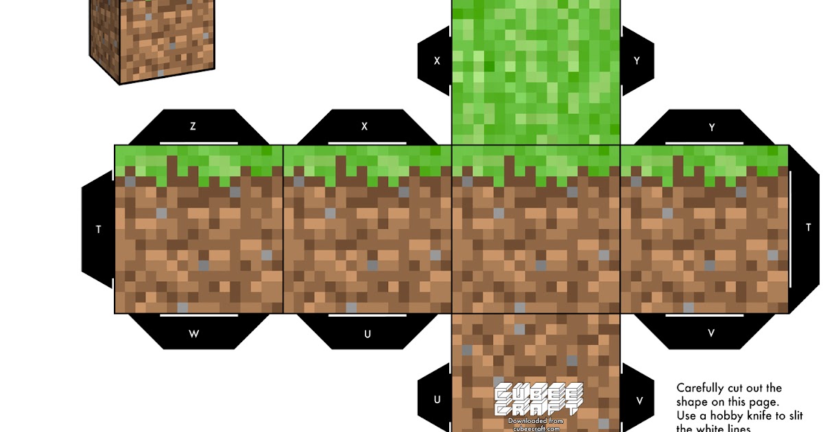 Grass Block CASA DO PAPERCRAFT