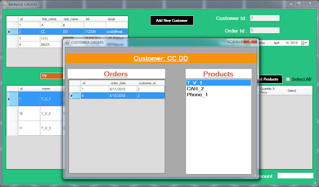 vb.net inventory system - customer orders