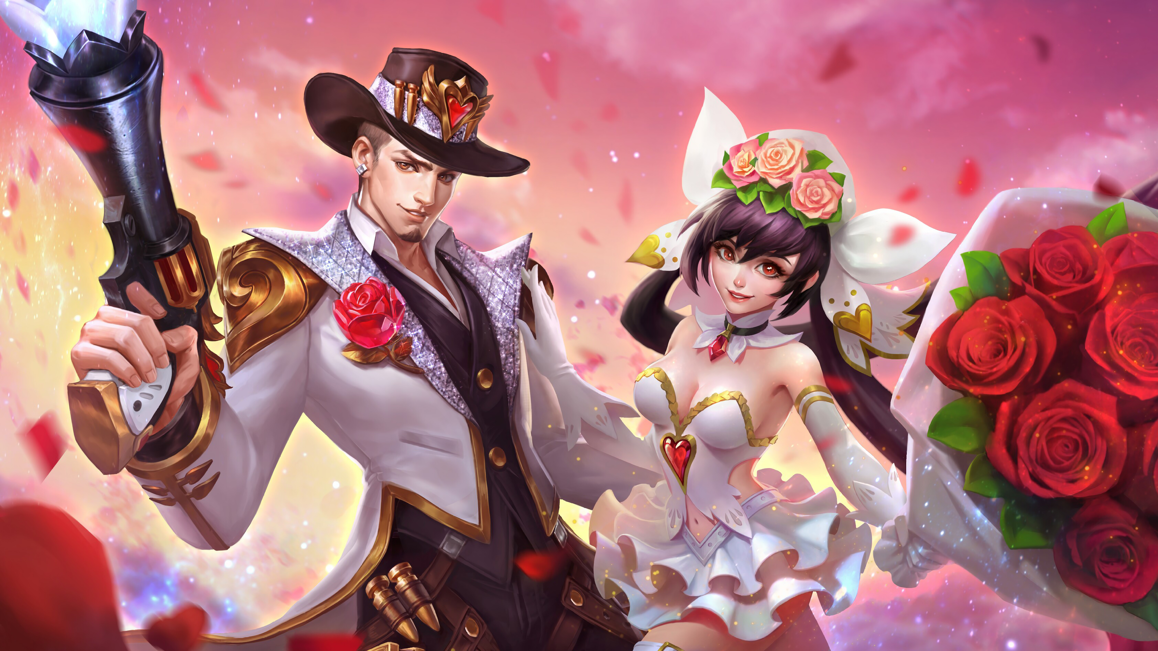 Clint, Gun and Roses, Layla, Cannon and Roses, Skins, Mobile Legends