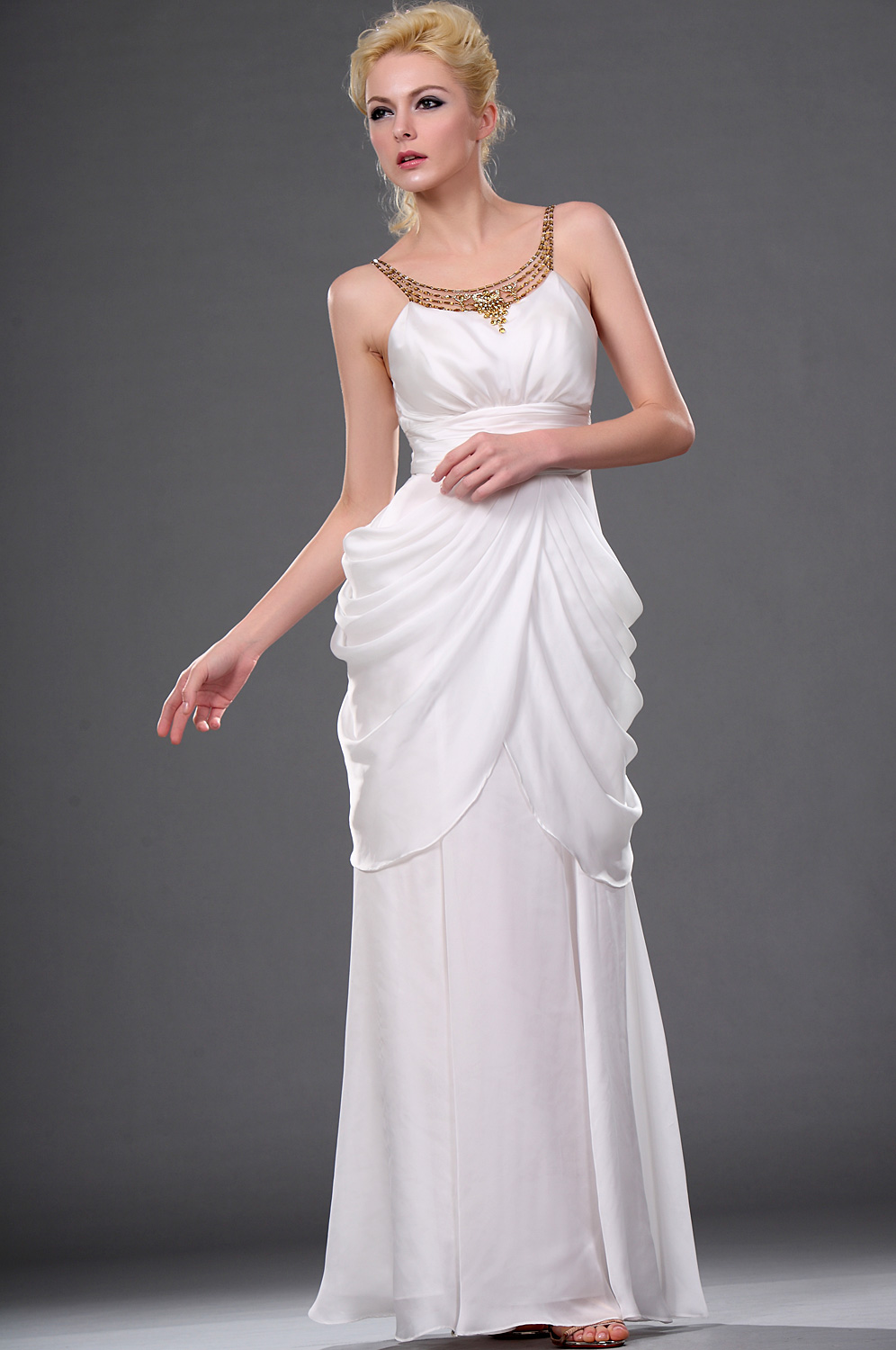 robes de mariage,robes de soir?�e et d?�coration: Robe de soir?�e blanche longue