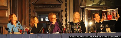 Female panellists at the London Press Club event: Women in the media