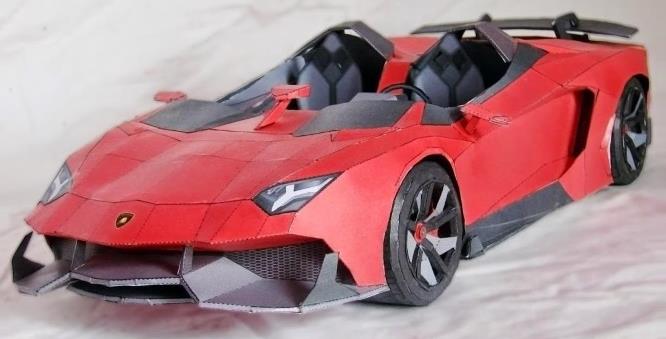 PAPERMAU: Lamborghini Aventador J Paper Model - by Wongday Papercraft